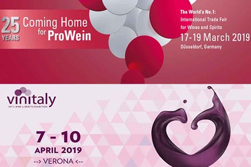 Come and visit us at the most important wine fairs. ProWein Hall 16 Stand J32 - Vinitaly  Hall 05 Stand F05
